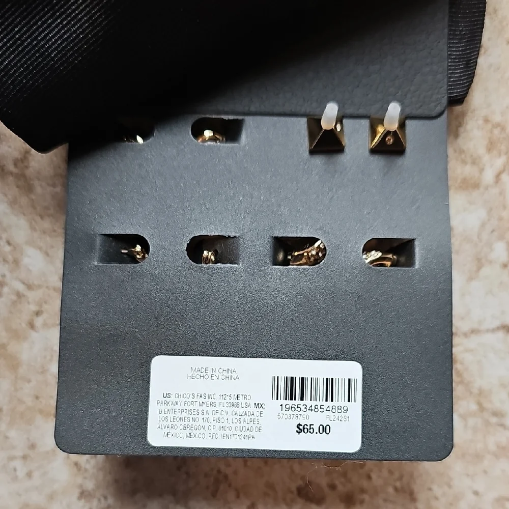 White House Black Market Gold Earring Set - Picture 2 of 2